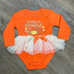 Baby Girl Thanksgiving Onesie 12M